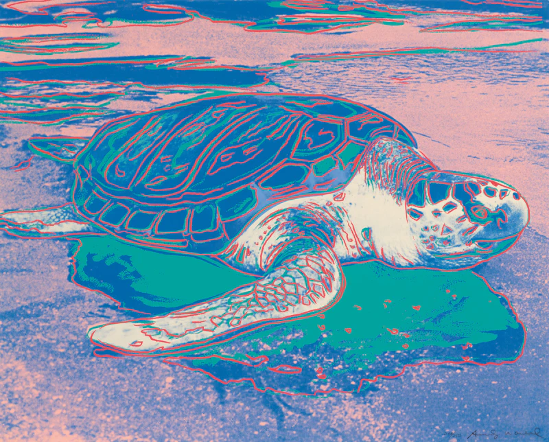 Andy Warhol, Turtle (F&S II.360A), 1985, colour screenprint on Lenox Museum Board