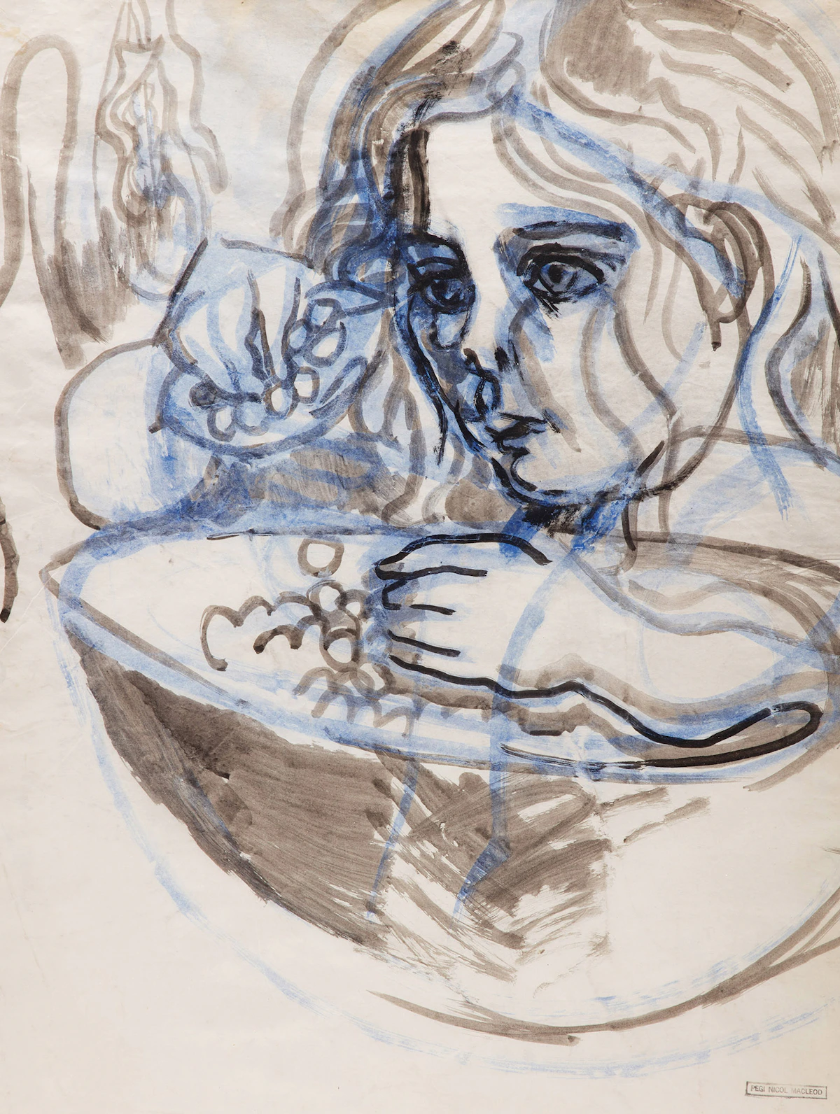 Pegi Nicol MacLeod, Jane Eating Fruit, watercolour