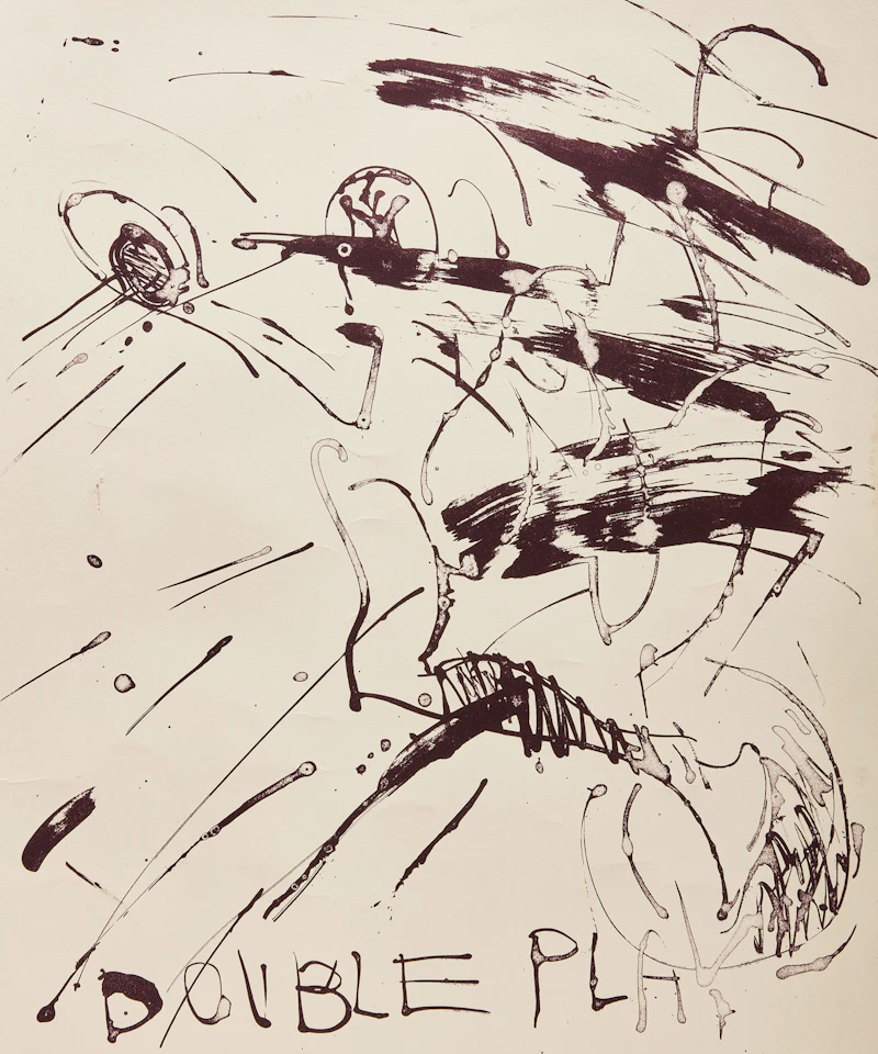 John Graham Coughtry, Double Play; Abstraction on Yellow, two colour serigraphs