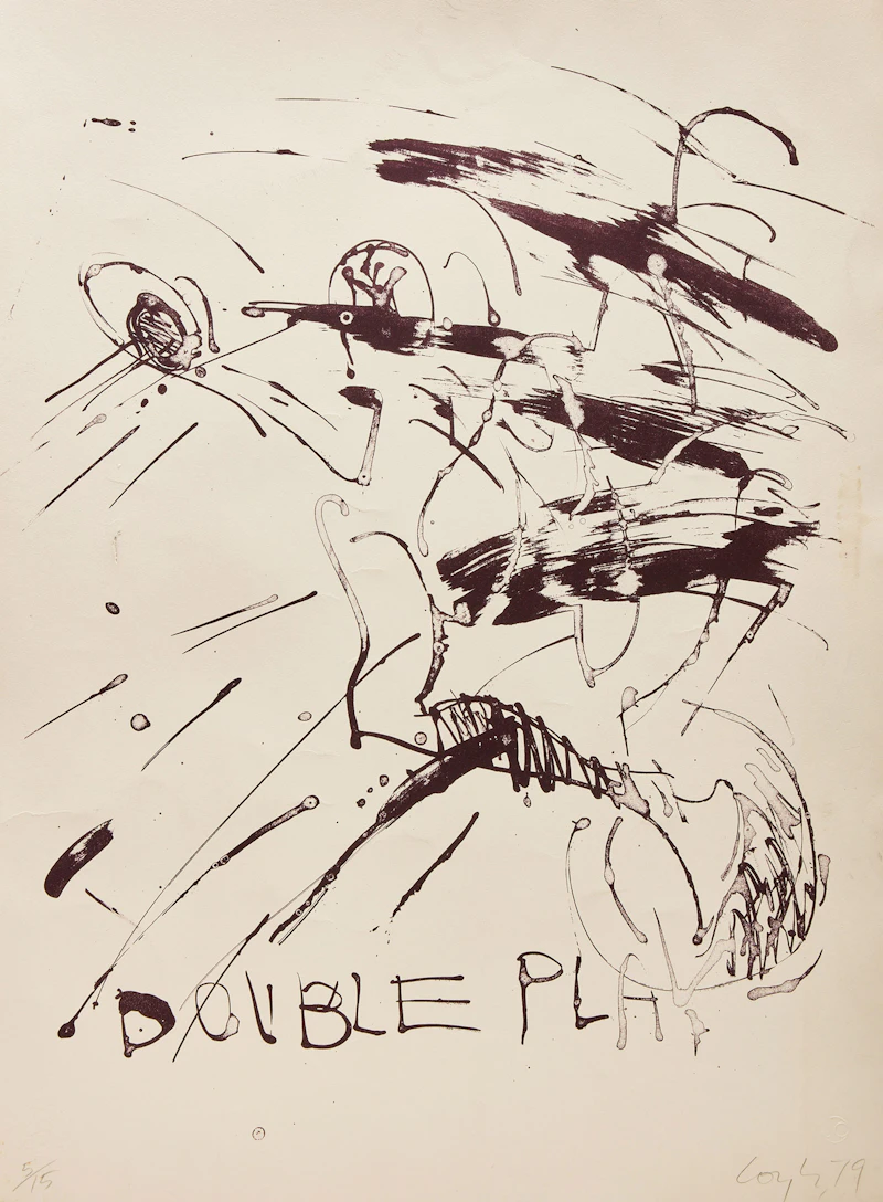 John Graham Coughtry, Double Play; Abstraction on Yellow, two colour serigraphs - view 2