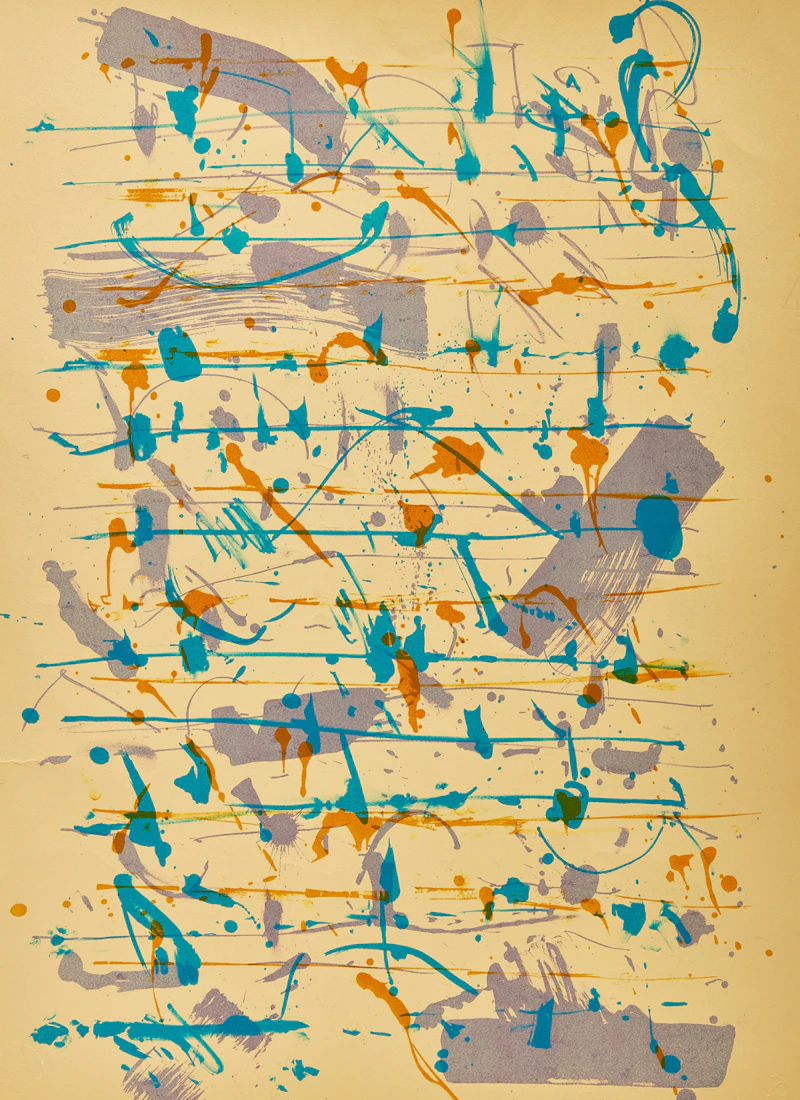 John Graham Coughtry, Double Play; Abstraction on Yellow, two colour serigraphs - view 4