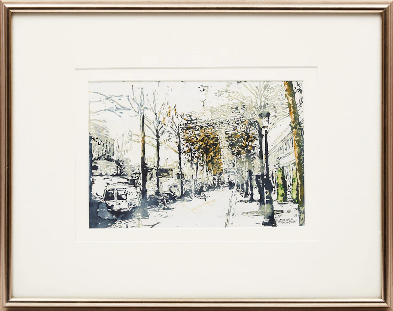 Michael Zarowsky, Three Views of Paris, three watercolours - view 5