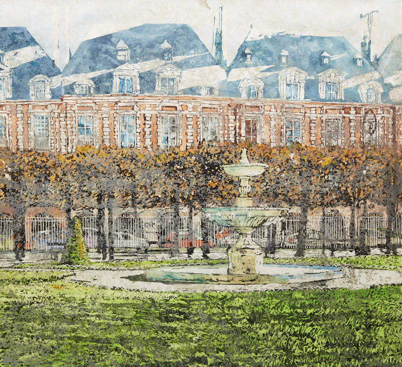Michael Zarowsky, Three Views of Paris, three watercolours - view 9