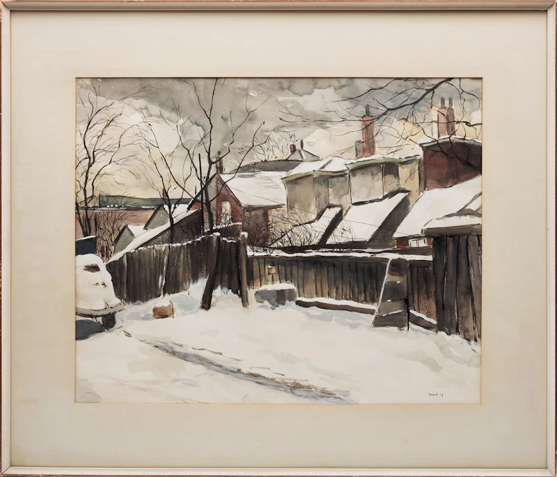Albert Jacques Franck, Lane off Huron Street, watercolour, 1954 - view 2