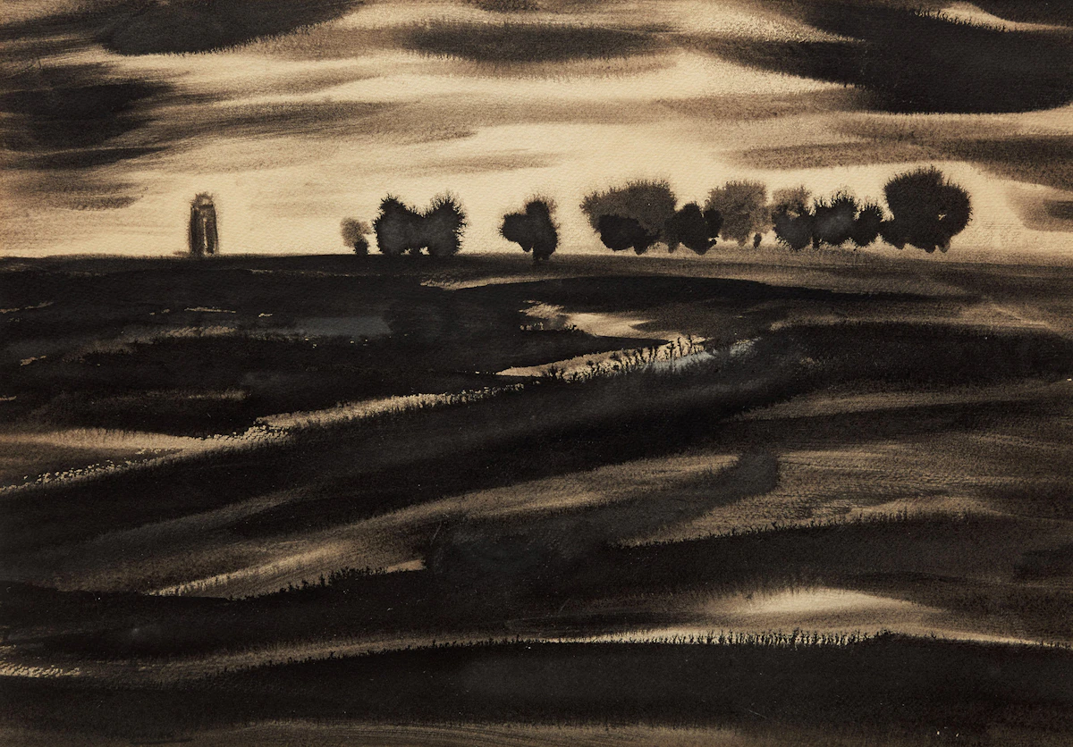 Kazuo Nakamura, Passing Daylight, watercolour