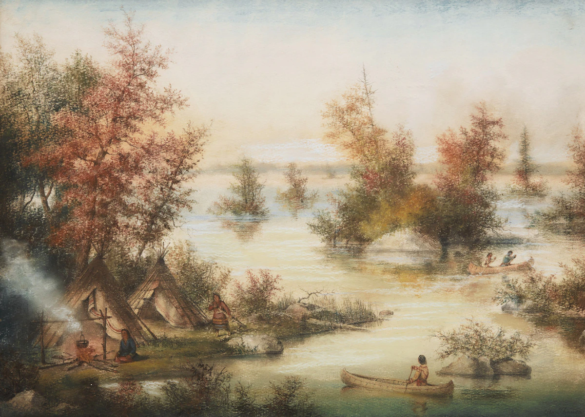 Alfred Worsley Holdstock, The Thousand Islands, pastel