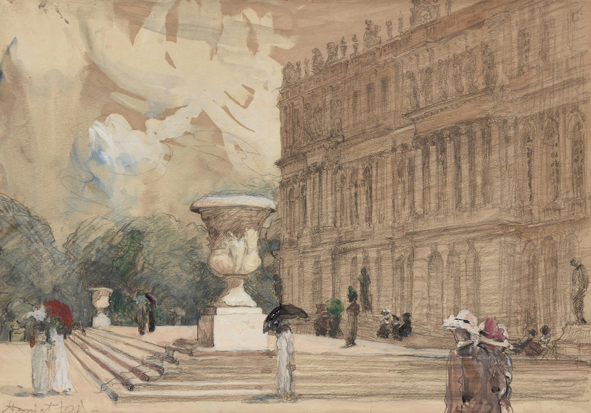Harriet Mary Ford, Untitled (Versailles), watercolour, 1912