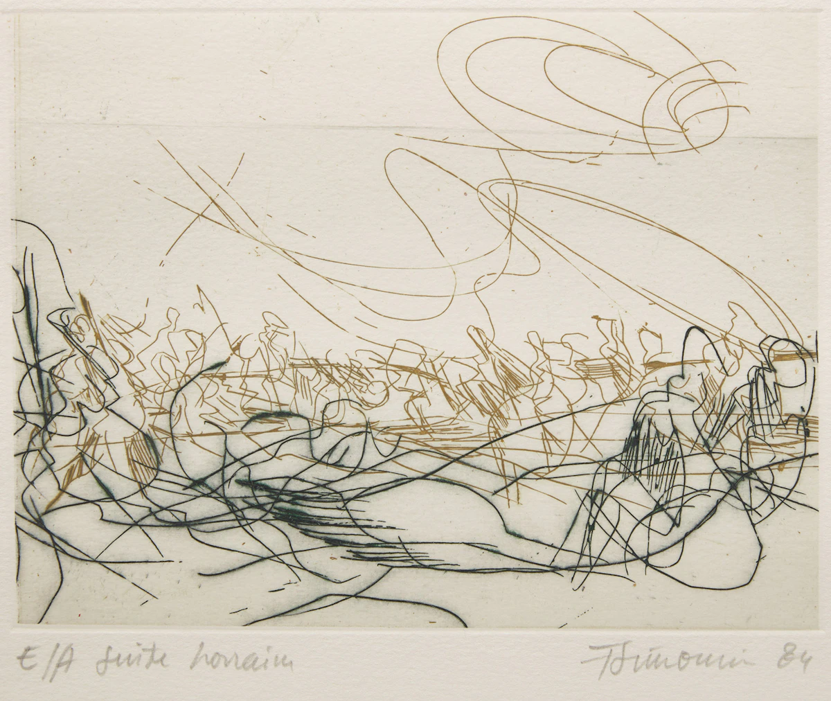 Francine Simonin, Suite Lorraine, etching, 1984