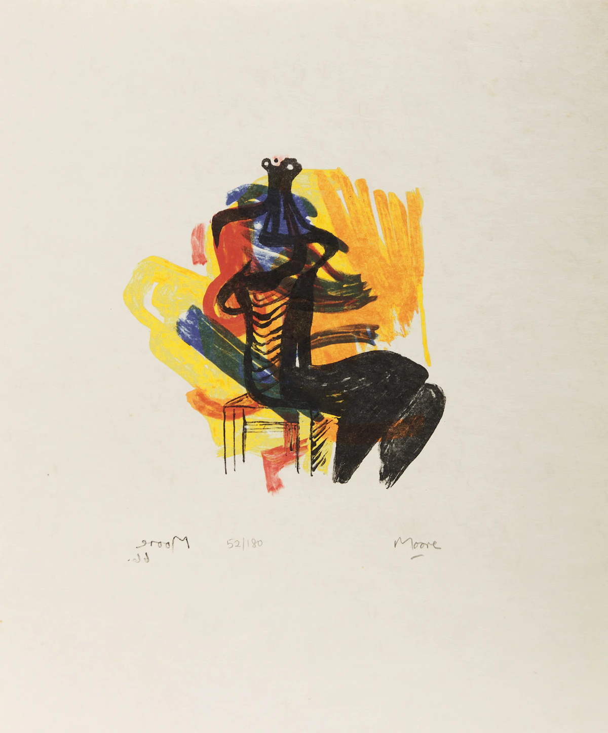 Henry Moore, Shelter Sketchbook, colour lithograph and book, 1967