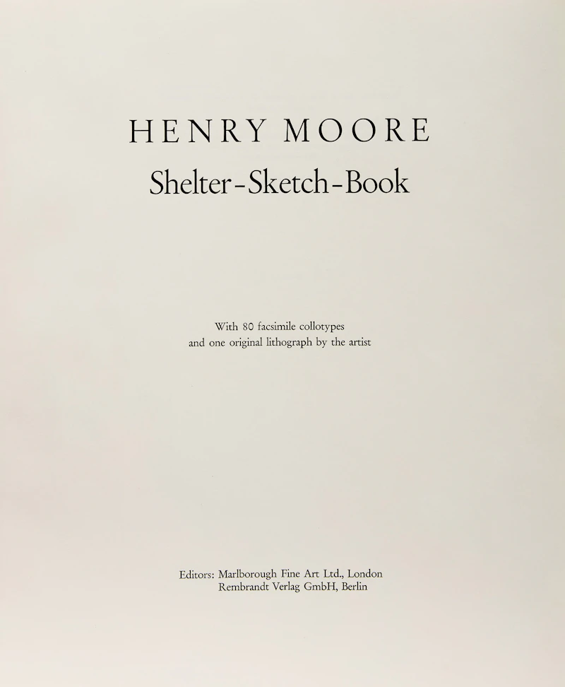 Henry Moore, Shelter Sketchbook, colour lithograph and book, 1967 - view 3