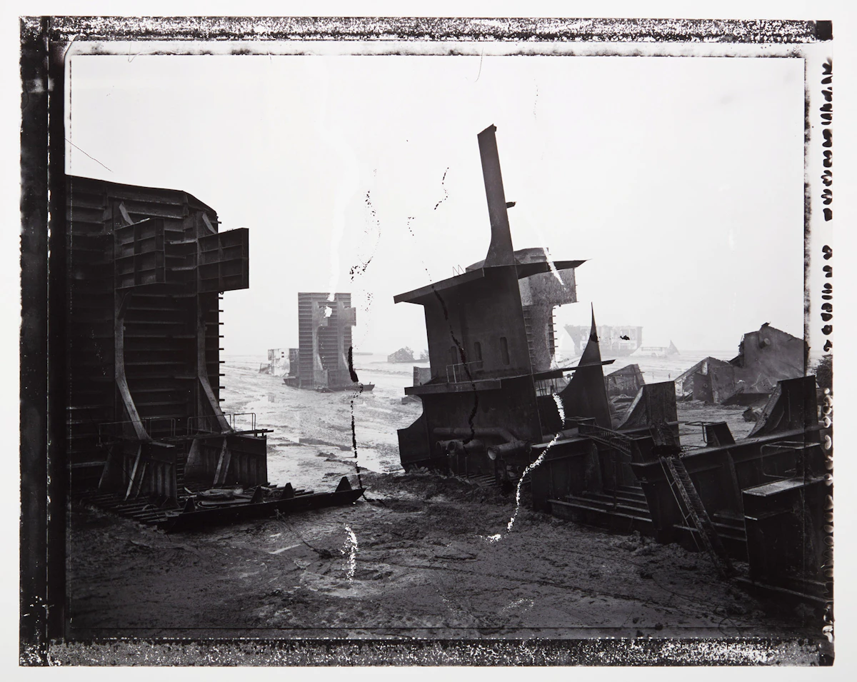 Edward Burtynsky, Shipbreaking #10 Field Proof, Chittagong, Bangladesh, chromogenic print and book, 2010