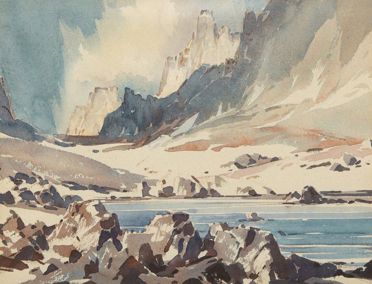 Alfred Crocker Leighton, Bow Pass, watercolour
