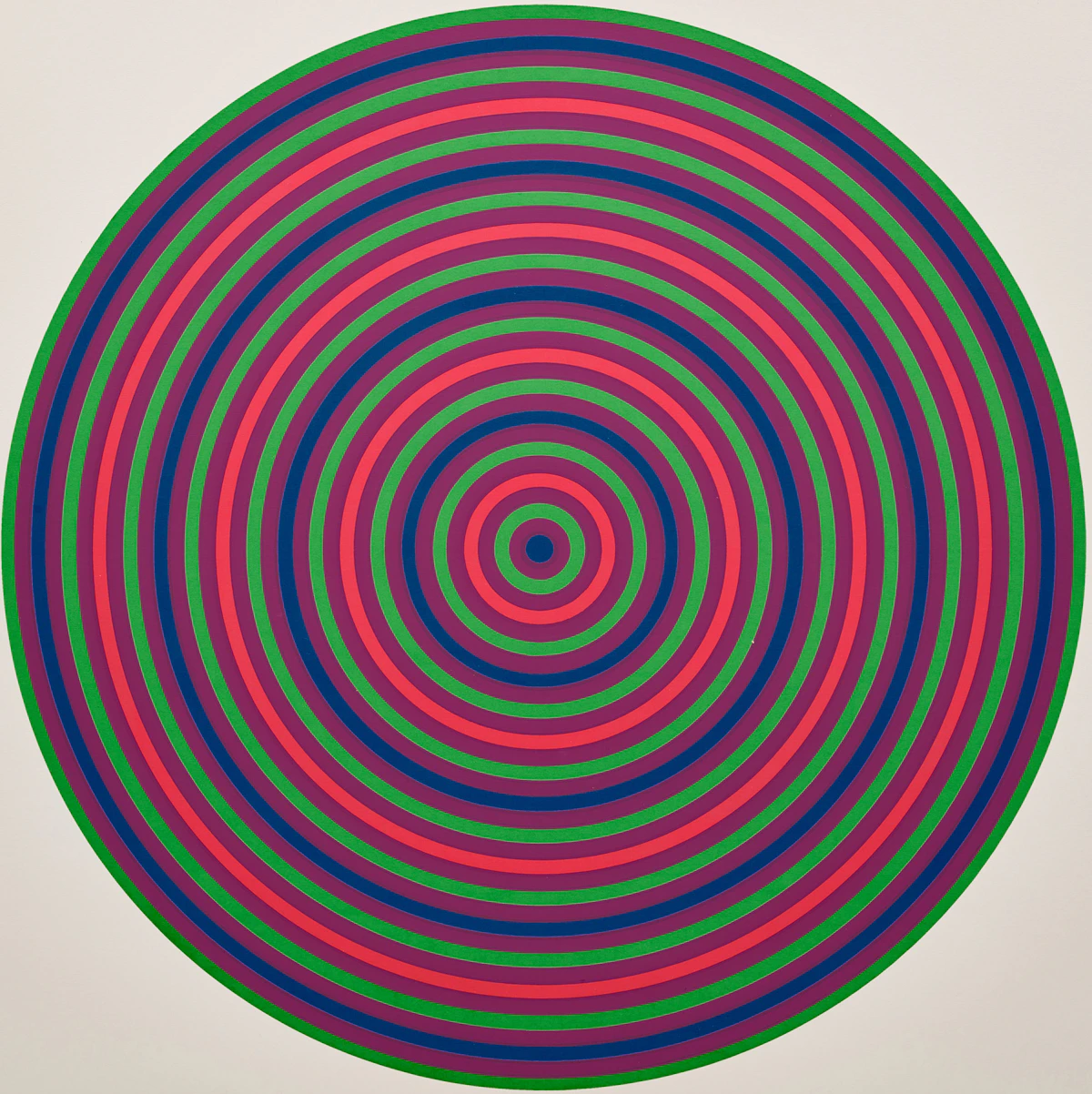 Claude Tousignant, Gong S-1, colour silkscreen, 1967