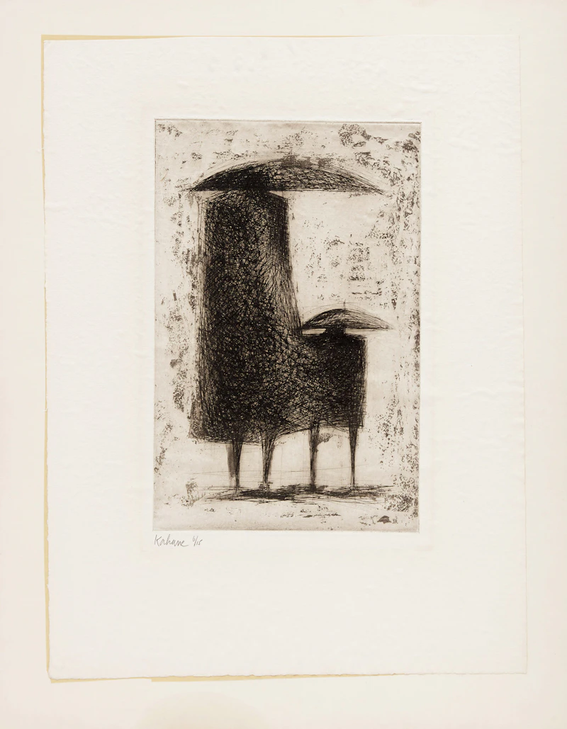 Anne Kahane, Two Figures, etching - view 2
