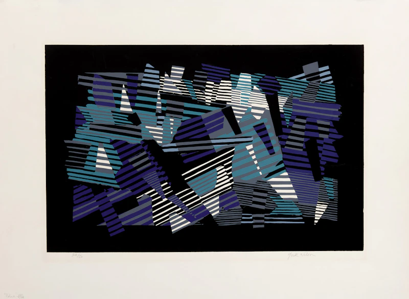 Ronald York Wilson, Blues-Paris, colour screenprint, 1966 - view 2