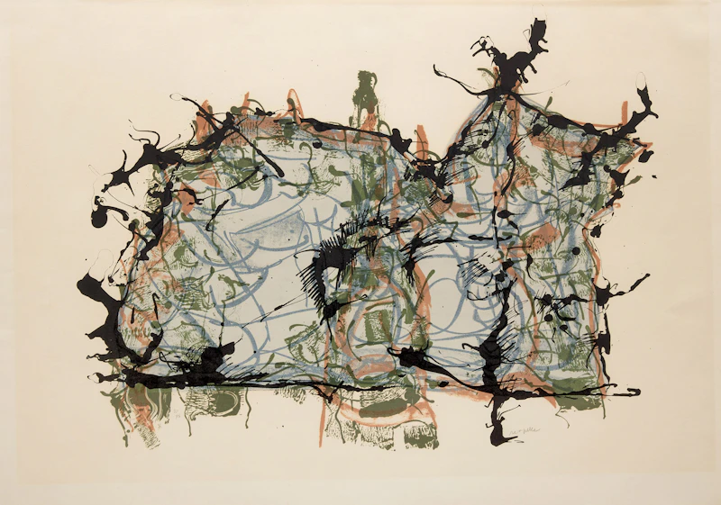 Jean Paul Riopelle, Sphinx, colour lithograph