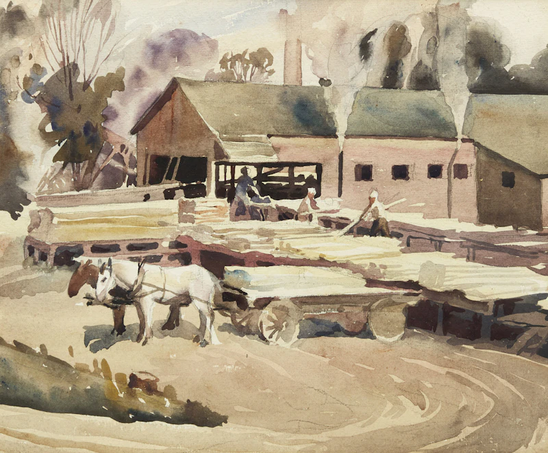 Untitled (Sawmill Loading the Wood) by Frederick Alexander Fraser