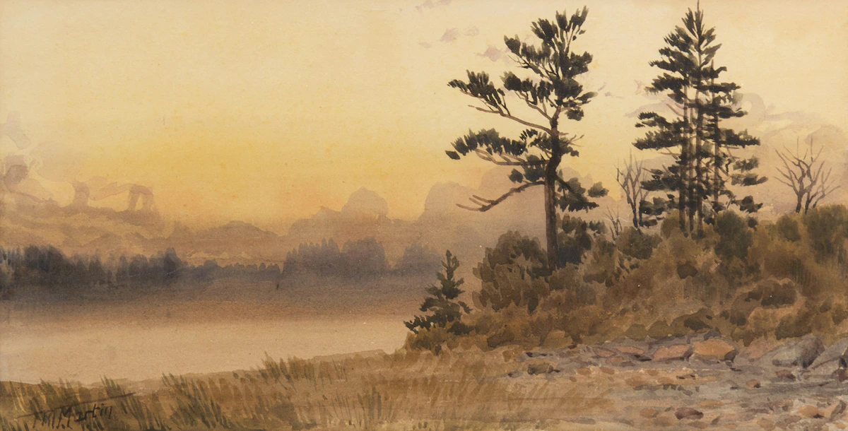 Thomas Mower Martin, Untitled (Shoreline), watercolour
