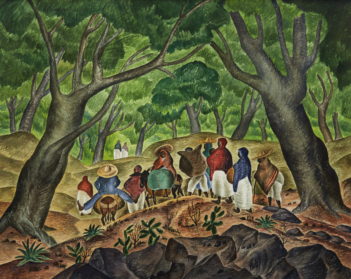 William John Bertram Newcombe, To Market, watercolour on paper, 1946