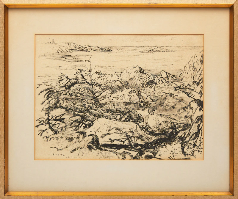 Arthur Lismer, Georgian Bay, ink drawing - view 2