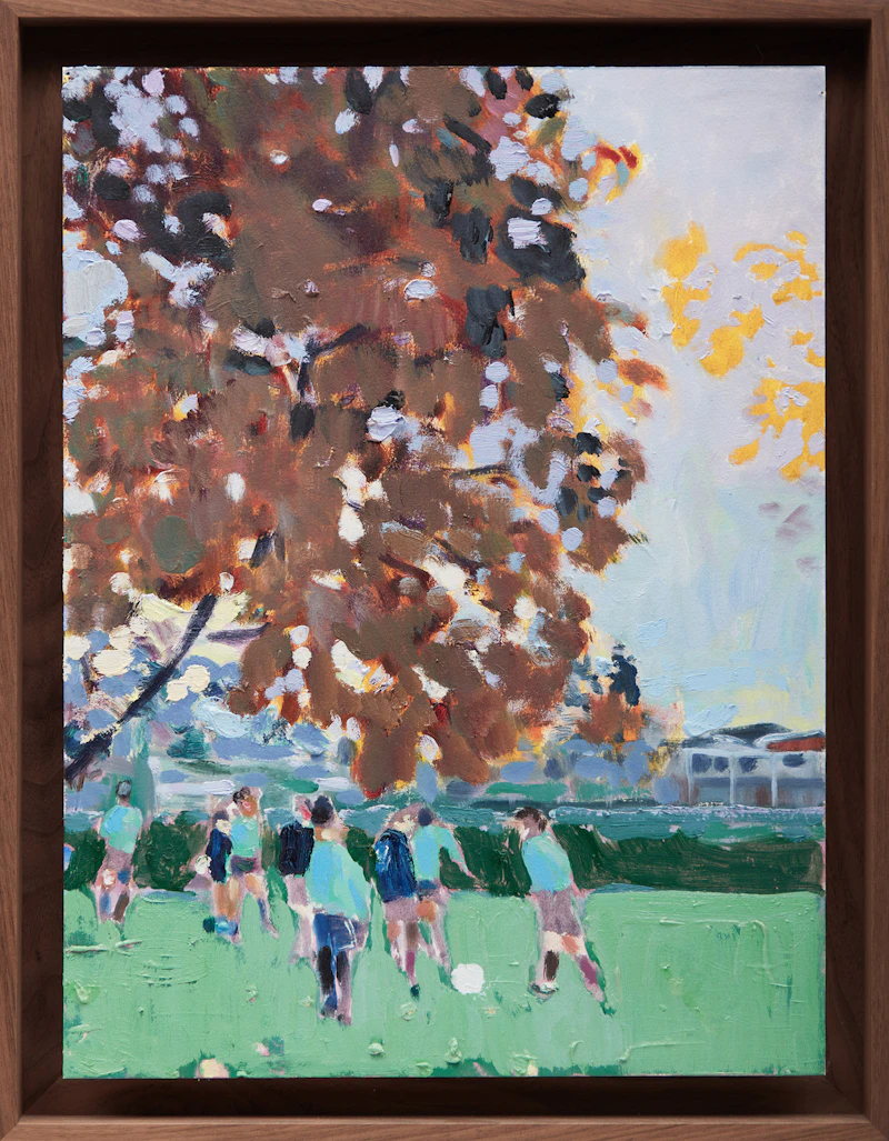 Ben Reeves, Soccer, oil on paper, 2023 - view 2