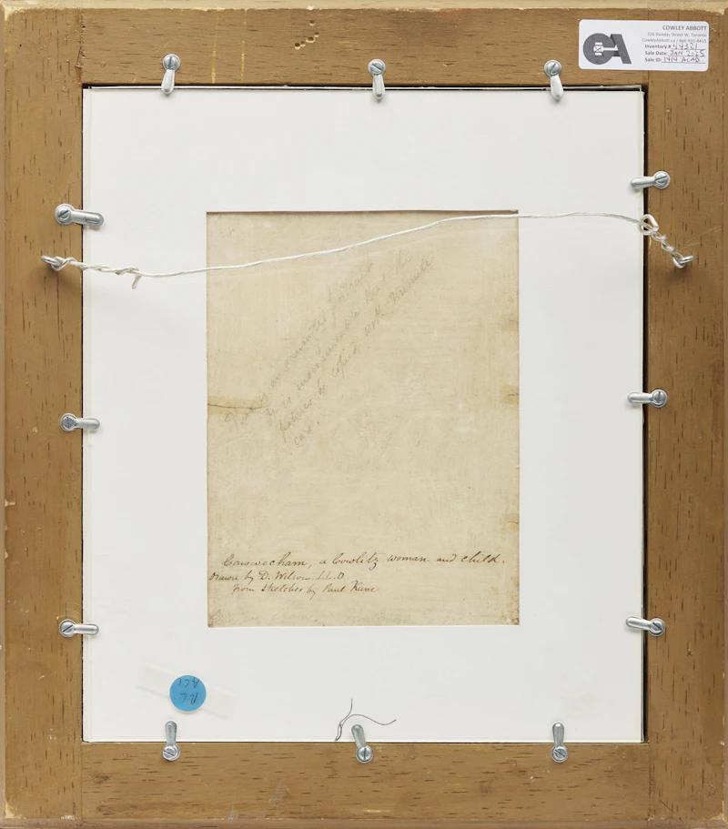Sir Daniel Wilson, Caw-we-cham, a Cowlitz Woman and Child, watercolour - view 3