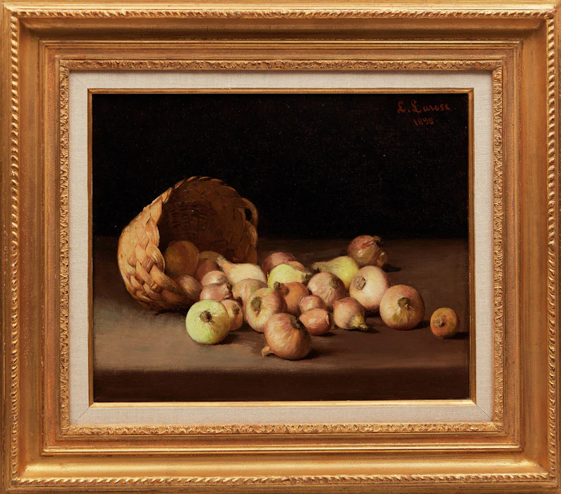Ludger Larose, Still Life with Onions, 1898, oil on canvas - view 2