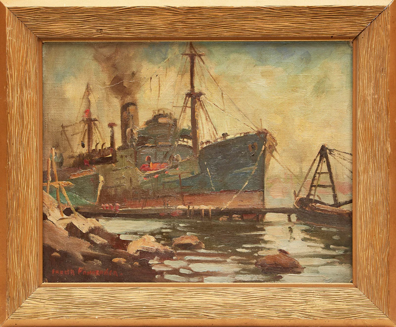 Frank Shirley Panabaker, Harbour View, oil on canvas mounted on board - view 2