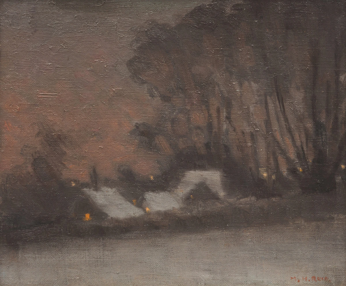 Mary Heister Reid, Winter Twilight Study, oil on canvas