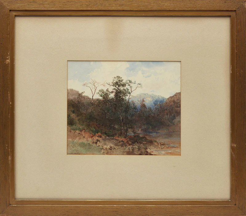 Otto Jacobi, Untitled Landscape, 1868, watercolour - view 2