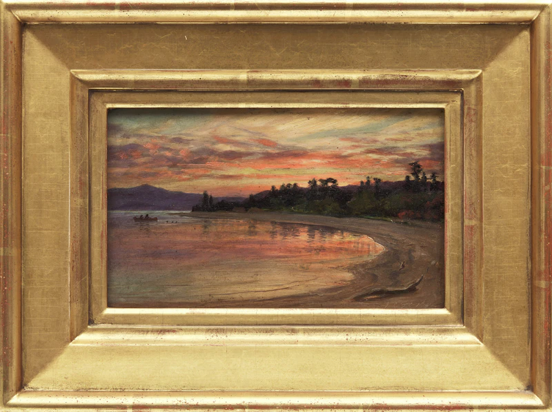John Colin Forbes, St. Ignace, Lake Superior, oil on panel laid down on board - view 2