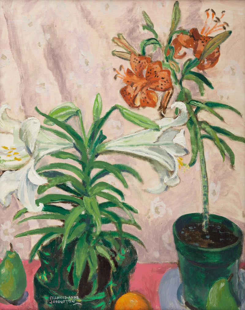 Lily Plants and Fruit, c.1970 by Frances Anne Johnston