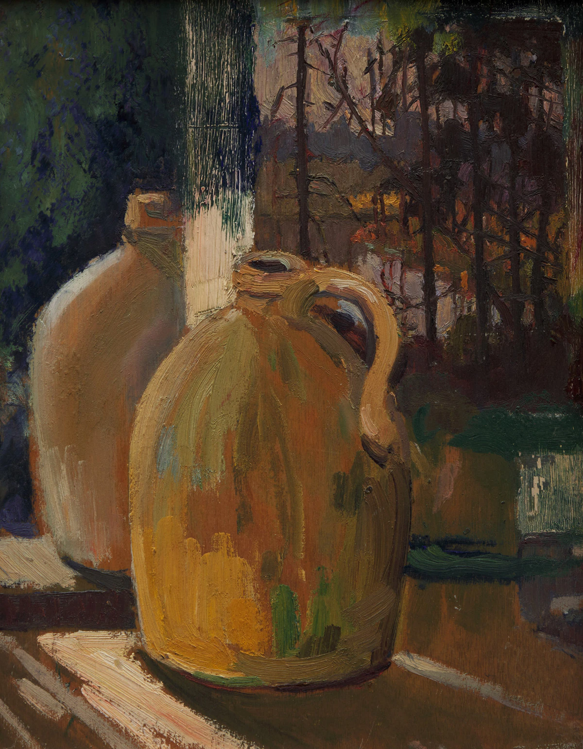 George Paginton, Homage to Tom Thomson, double-sided oil on board, circa 1938