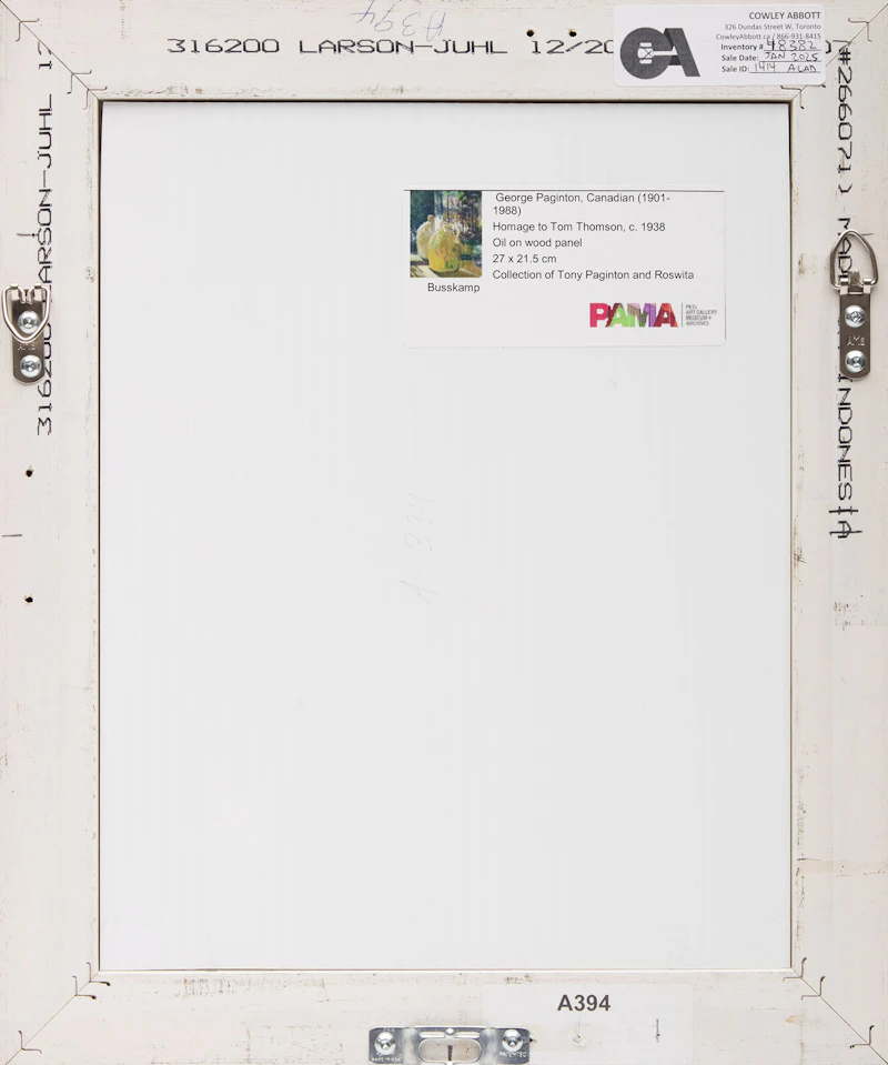 George Paginton, Homage to Tom Thomson, double-sided oil on board, circa 1938 - view 4