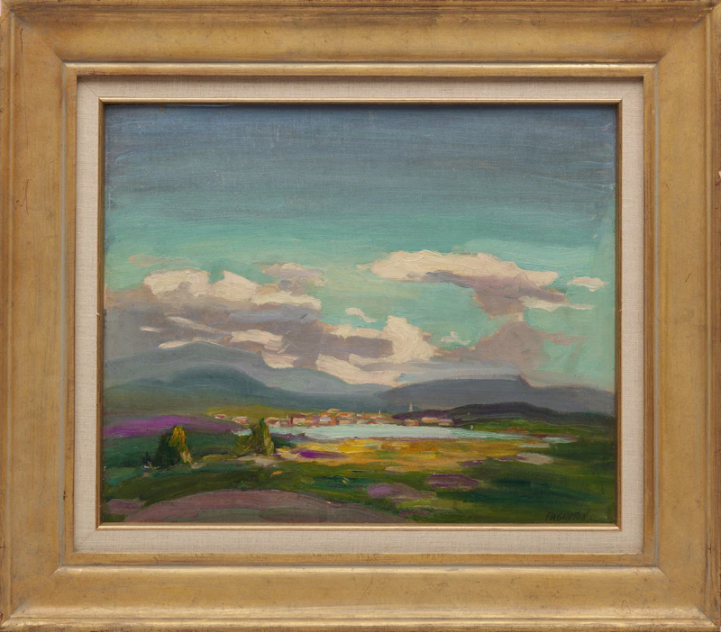 George Paginton, Evening, Adirondacks (Afternoon, Kearney), oil on canvas board, 1931 - view 2