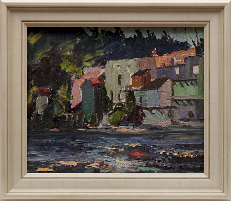 George Paginton, Ontario Town, oil on canvas laid down on board, circa 1942 - view 2