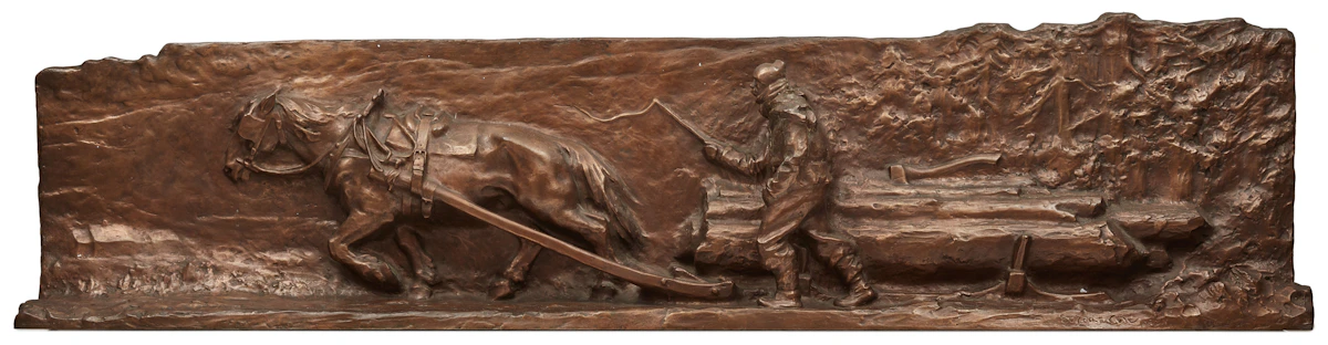 Marc-Aurèle de Foy Suzor-Coté, Le Halage du bois, 1924, bronze