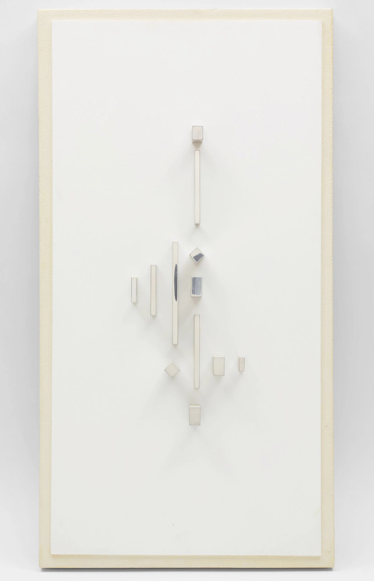 Gino Lorcini, Alpha Delta Etude (Aluminum Allegory), mixed media relief sculpture, 1966