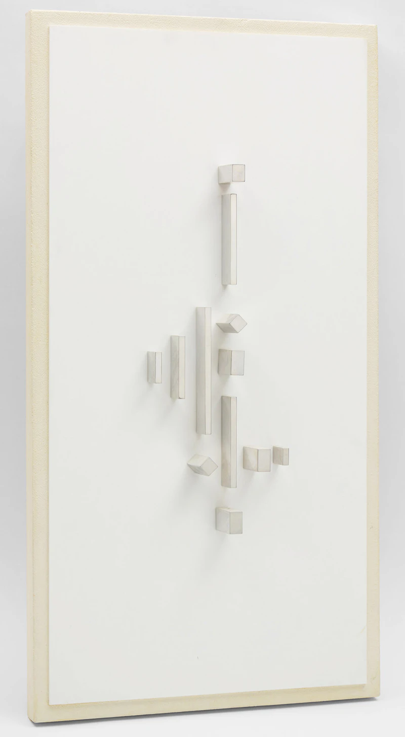 Gino Lorcini, Alpha Delta Etude (Aluminum Allegory), mixed media relief sculpture, 1966 - view 2