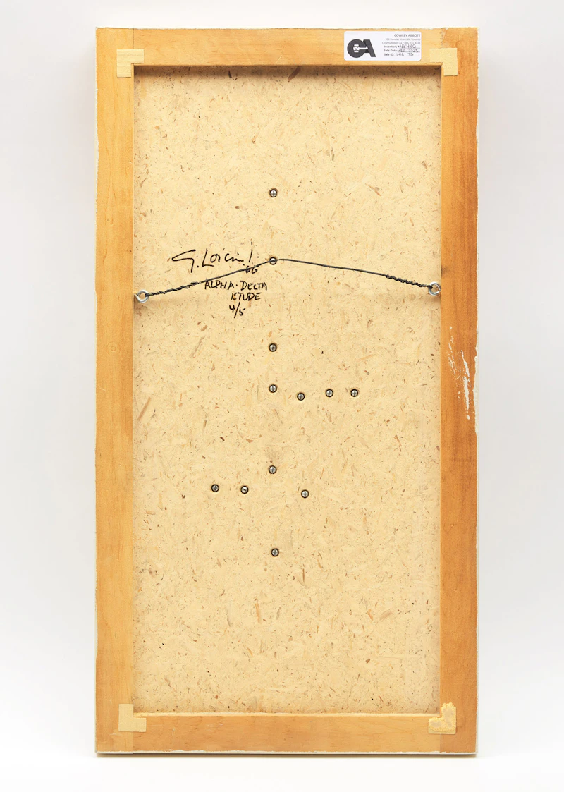 Gino Lorcini, Alpha Delta Etude (Aluminum Allegory), mixed media relief sculpture, 1966 - view 4