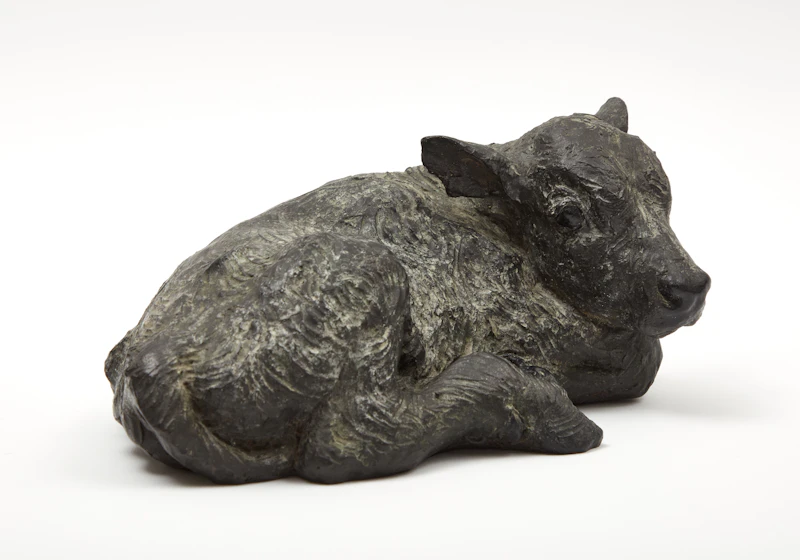 Joe Fafard, Calf Lying Down, bronze, 1993 - view 2
