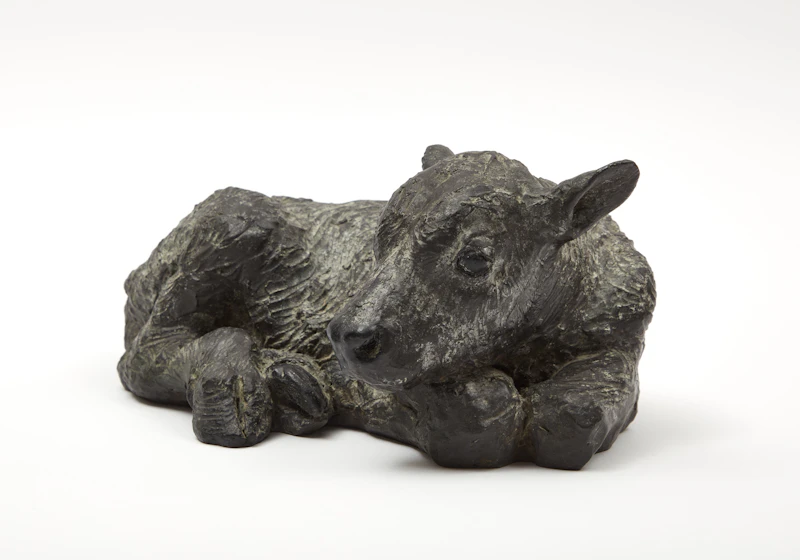 Joe Fafard, Calf Lying Down, bronze, 1993 - view 3