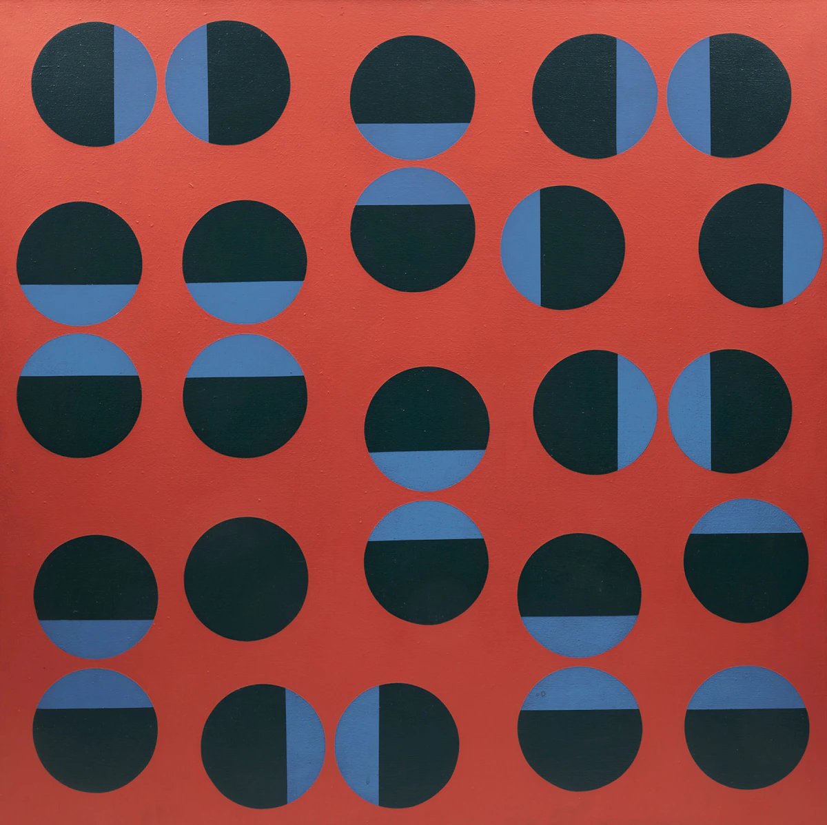 Denis Juneau, Vert et bleu, acrylic on canvas