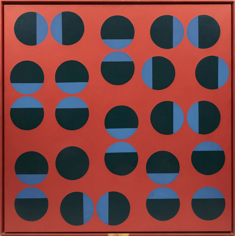Denis Juneau, Vert et bleu, acrylic on canvas - view 2