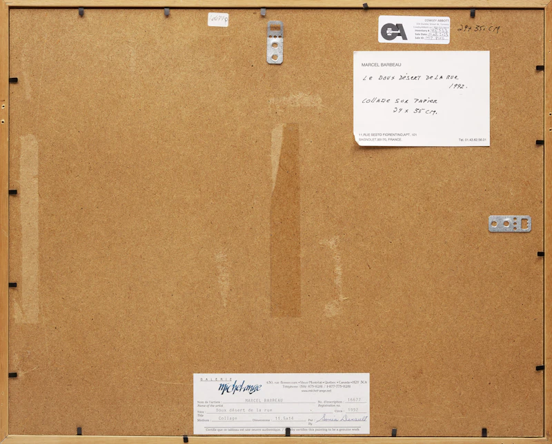 Christian Marcel Barbeau, Le doux désert de la rue, collage on paper - view 3