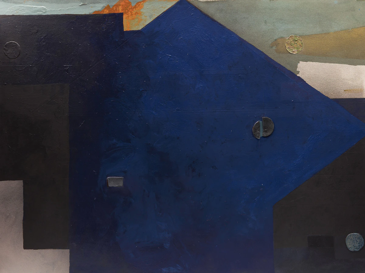 Otto Donald Rogers, Blue Quadrilateral, acrylic on canvas, 2005