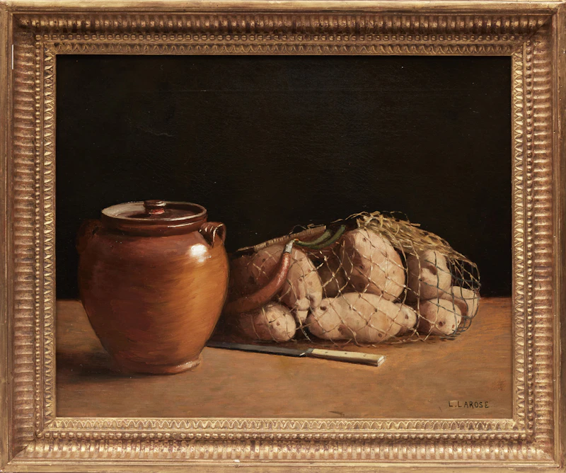 Ludger Larose, Nature morte aux pommes de terre, 1898, oil on canvas - view 2
