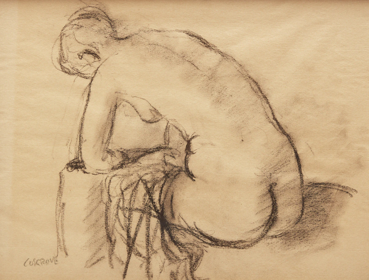 Stanley Morel Cosgrove, Nude, charcoal drawing