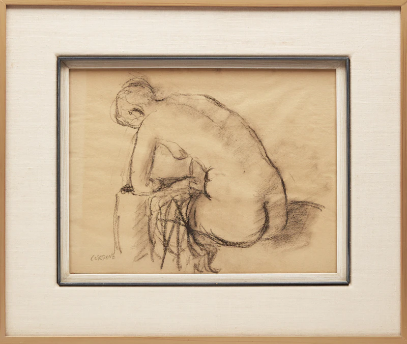 Stanley Morel Cosgrove, Nude, charcoal drawing - view 2