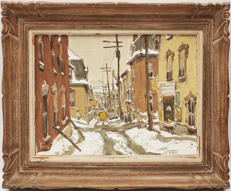 John Little, Côte Ste. Marie, Québec, oil on canvas board, 1966 - view 2